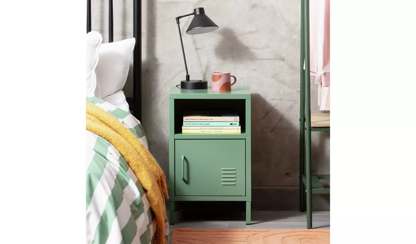 Assembled Habitat Stevie 1 Door Bedside Table - Green